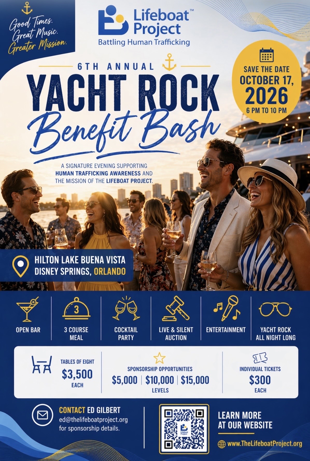6th Annual Yacht Rock Benefit Bash flyer