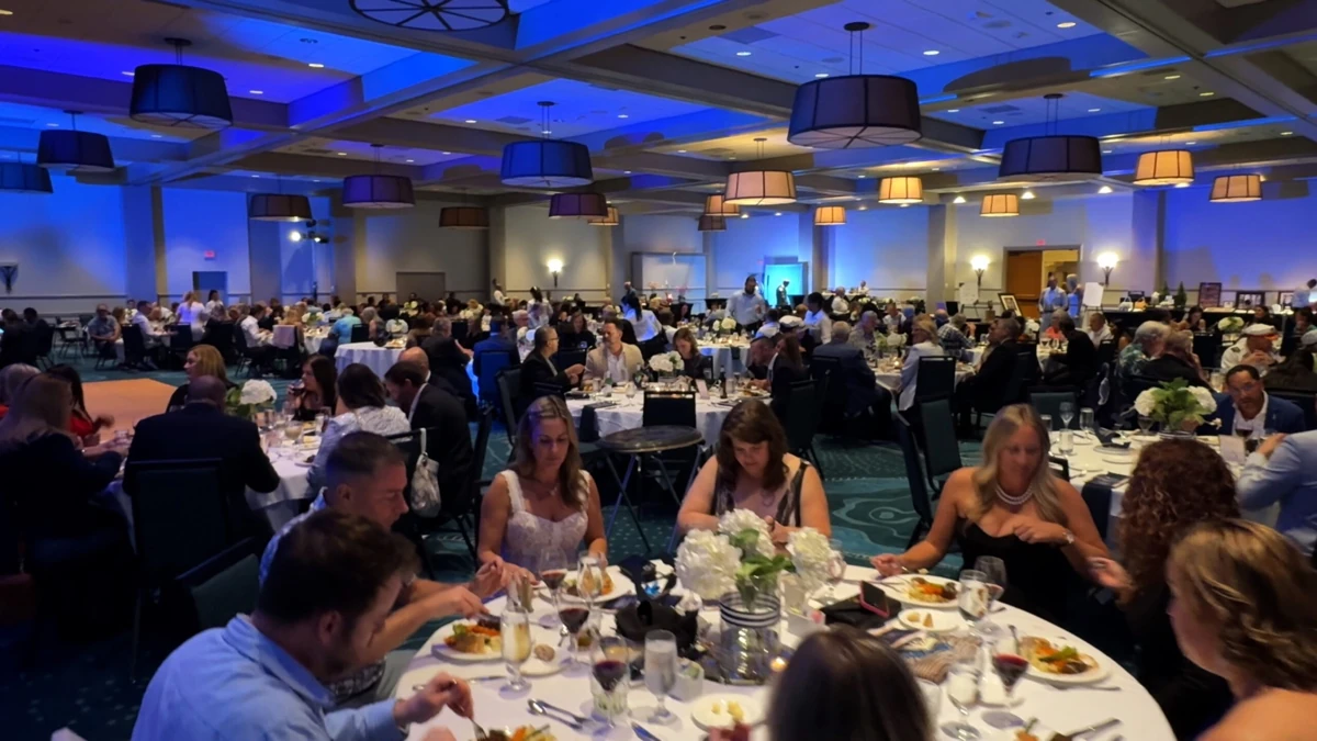 Guests at a previous Yacht Rock Benefit Bash ballroom