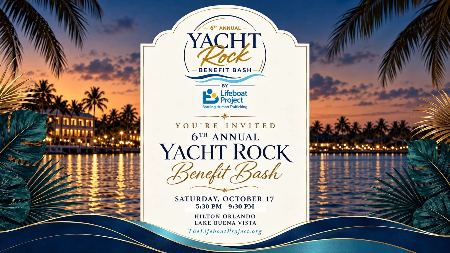 6th Annual Yacht Rock Benefit Bash invitation